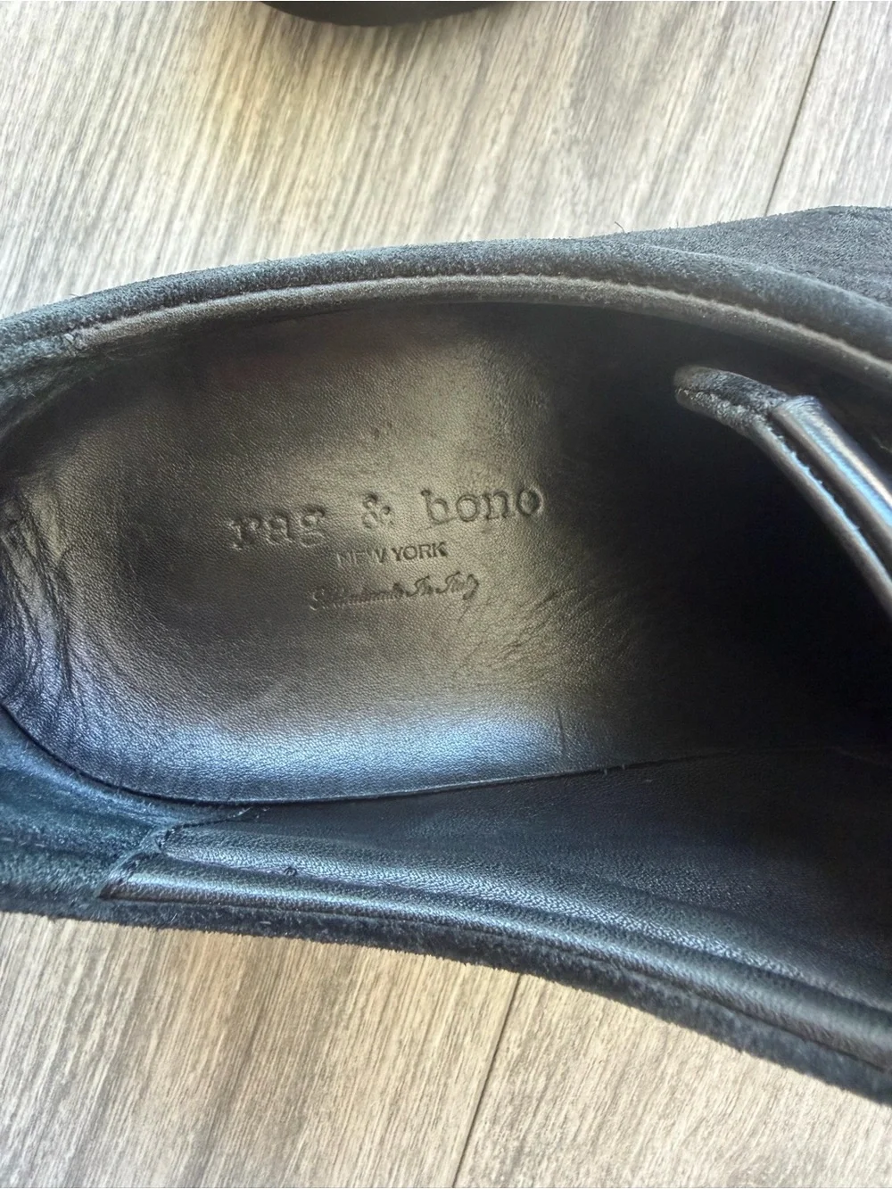 rag & bone Men's Black Suede Chukka shoes